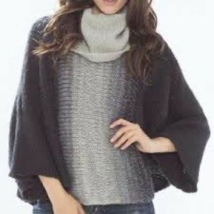 Wooden Ships | Ombre Knit Poncho Style Turtleneck Sweater Size S/M